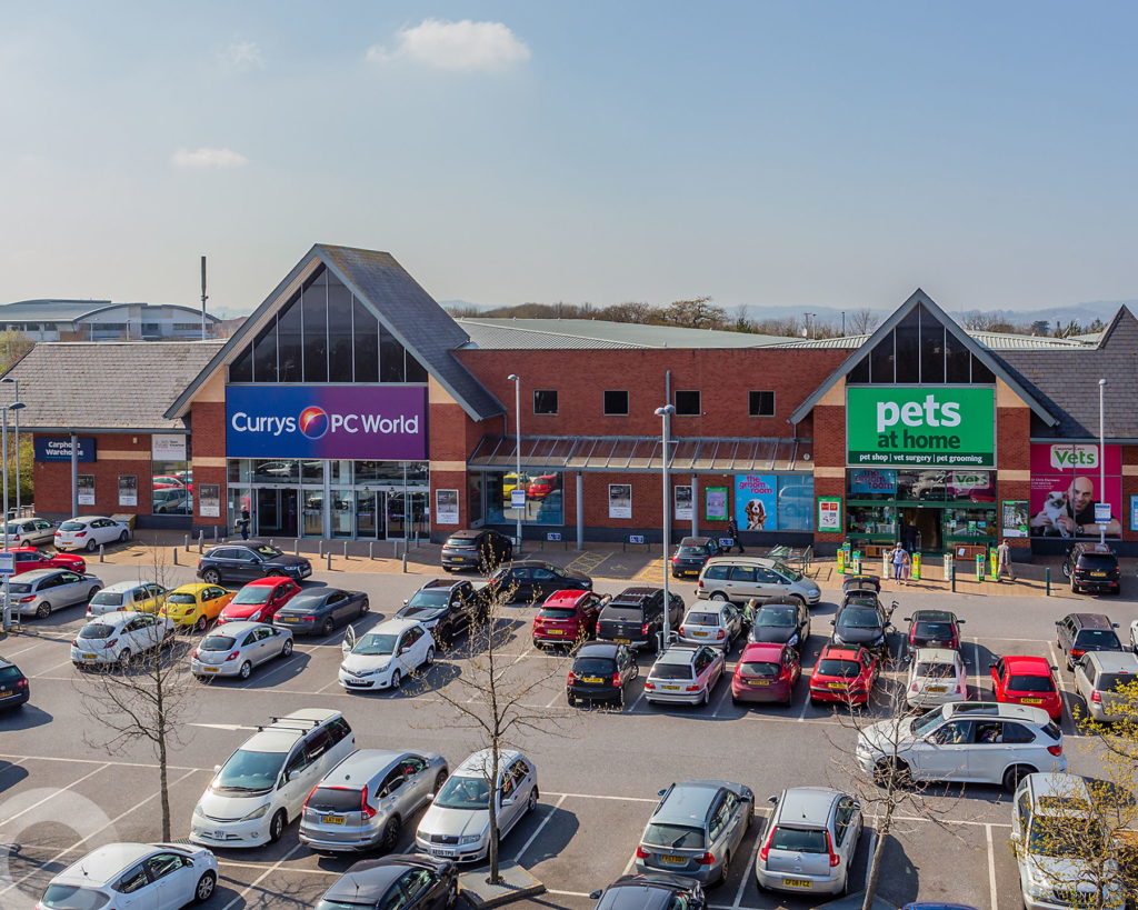 Rydon Lane Retail Park, Exeter - Ariel View