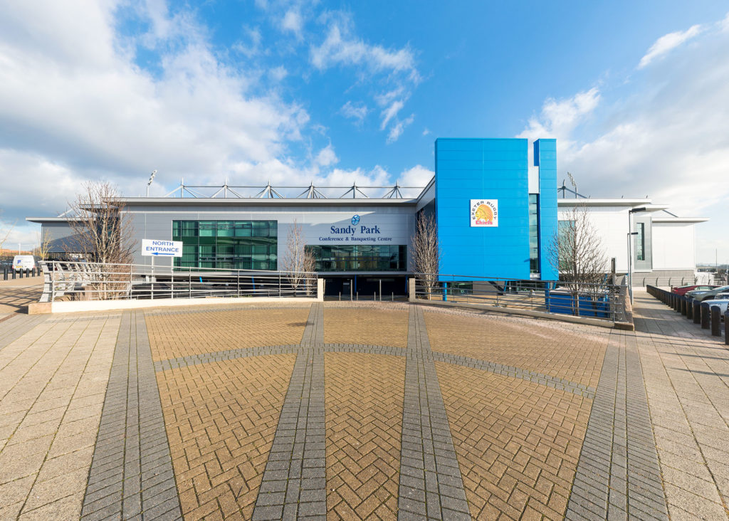 Sandy Park Stadium - Home of the Exeter Chiefs (Front View)